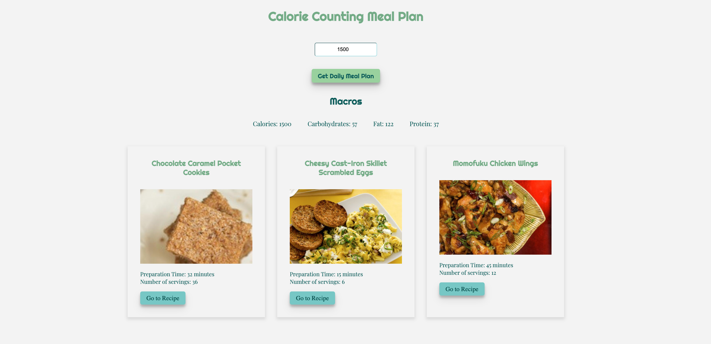 Meal Plan Project